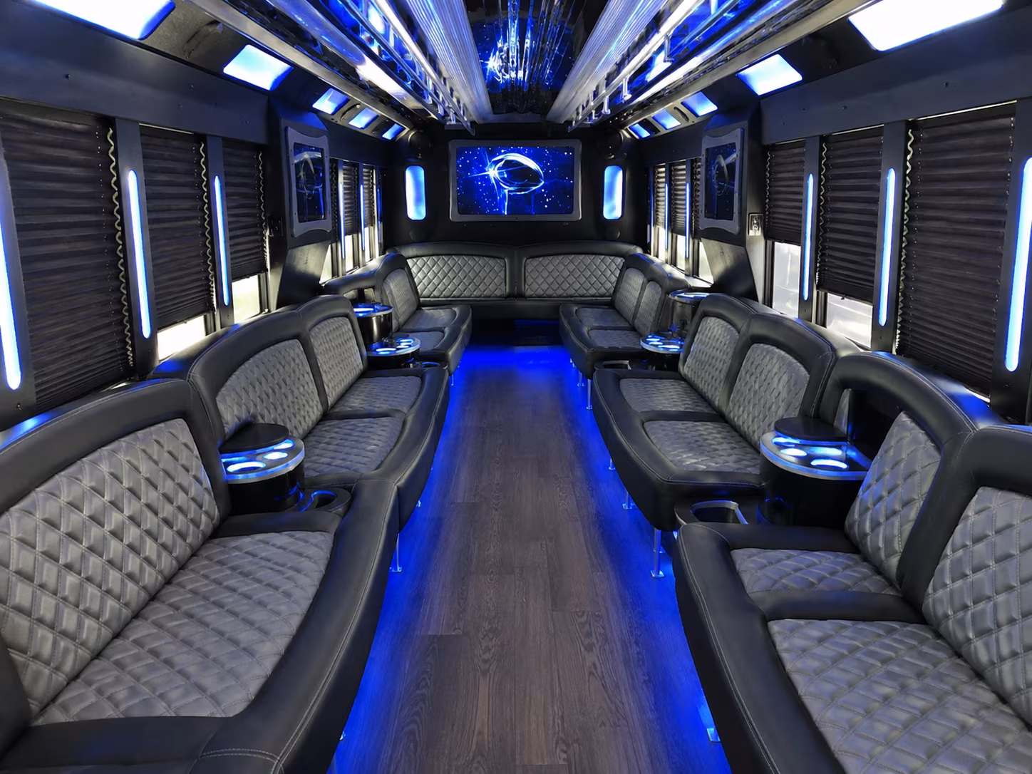 party buses for the pharr wedding party and bridal group