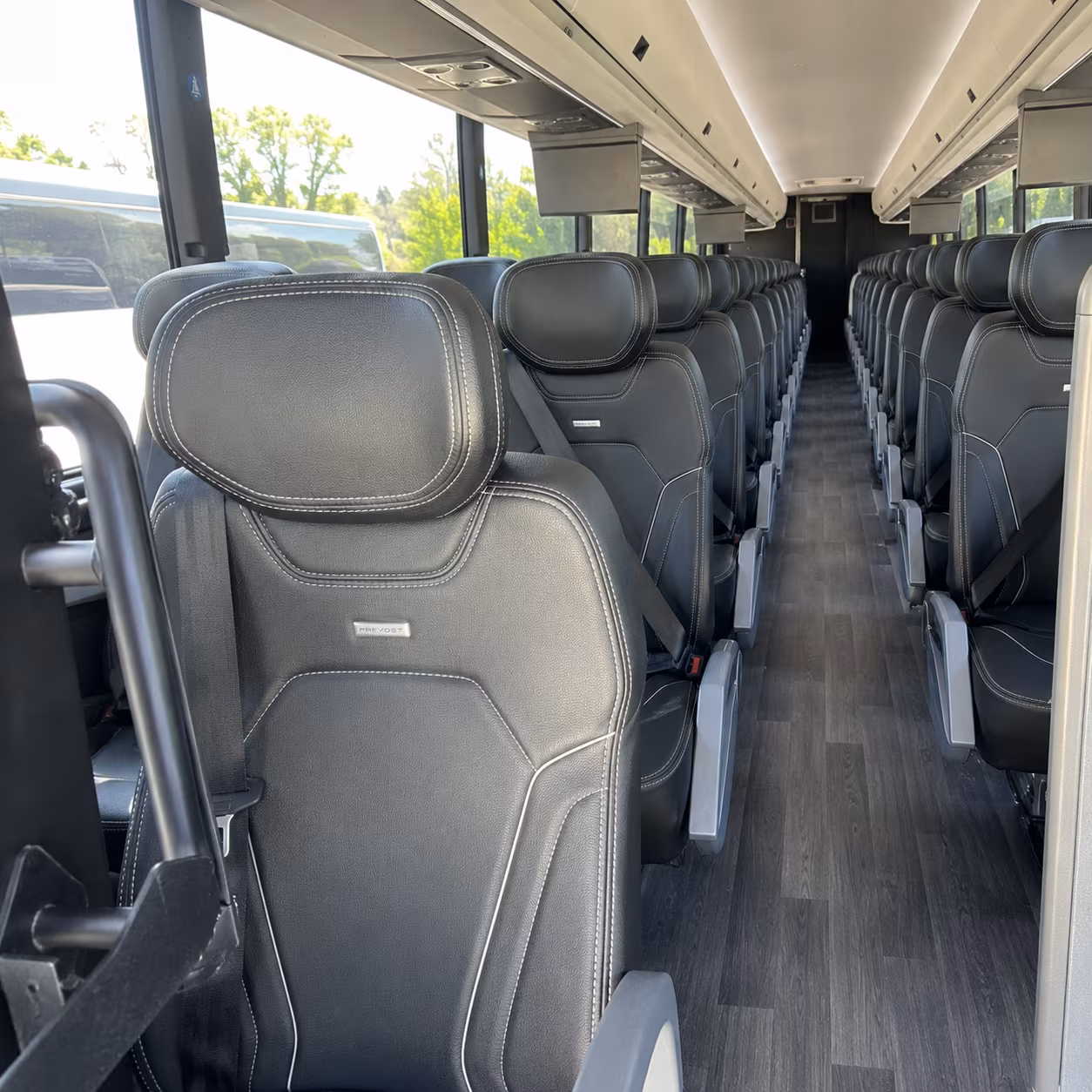 pharr 47 passenger charter bus interior