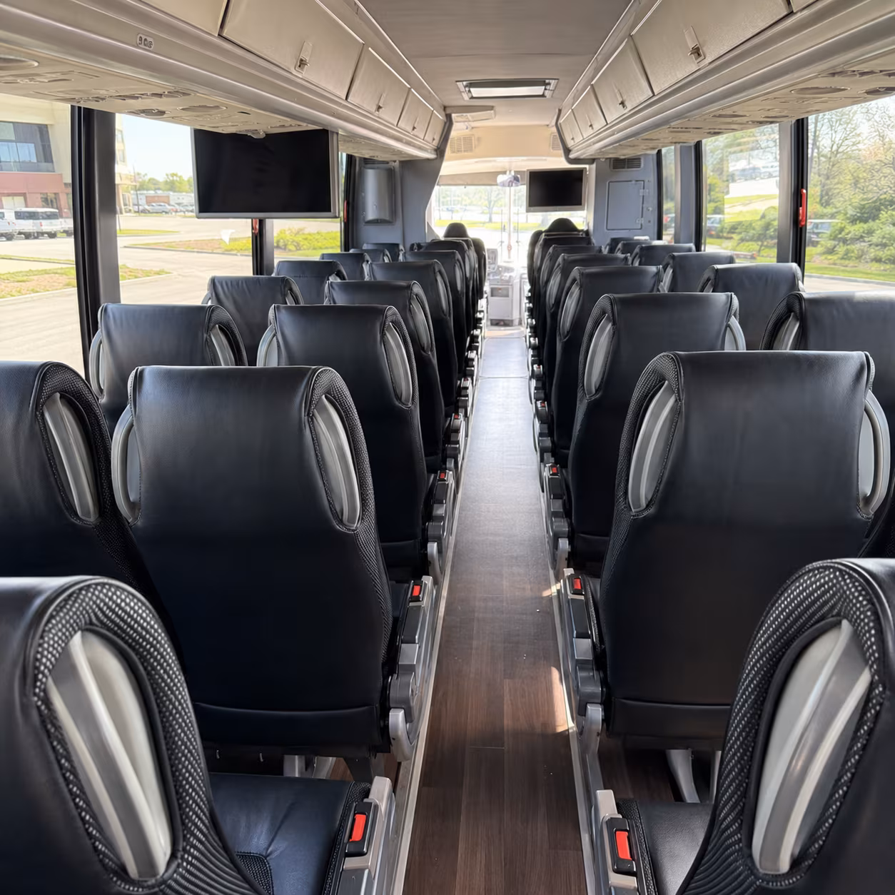 pharr 56 passenger charter bus inside