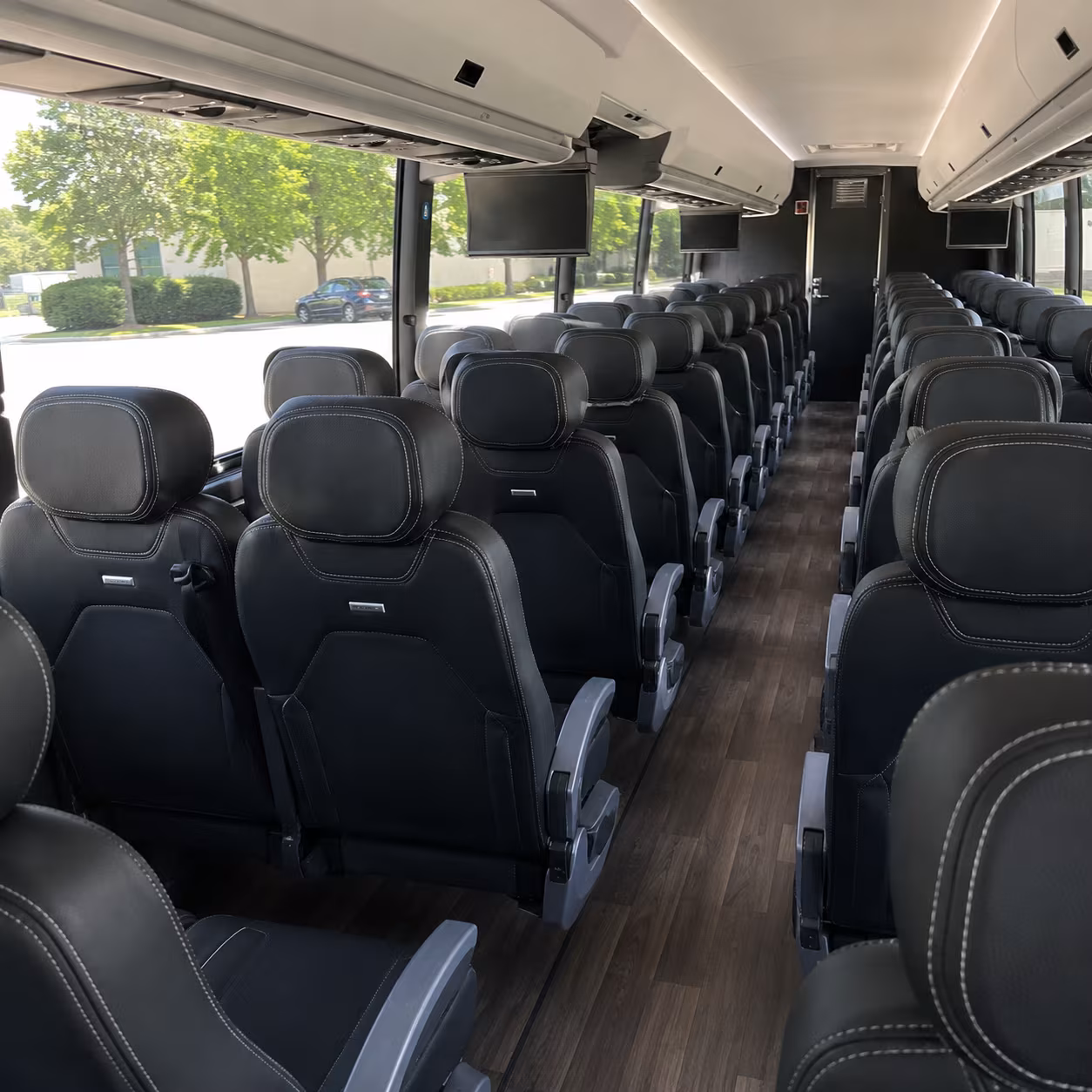 pharr 56 passenger charter bus interior